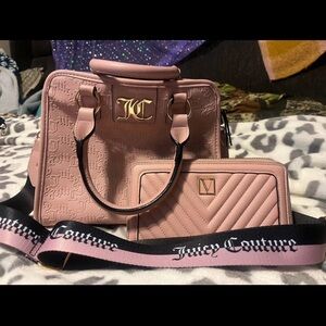 Juicy Couture Blush Pink Satchel and Wallet